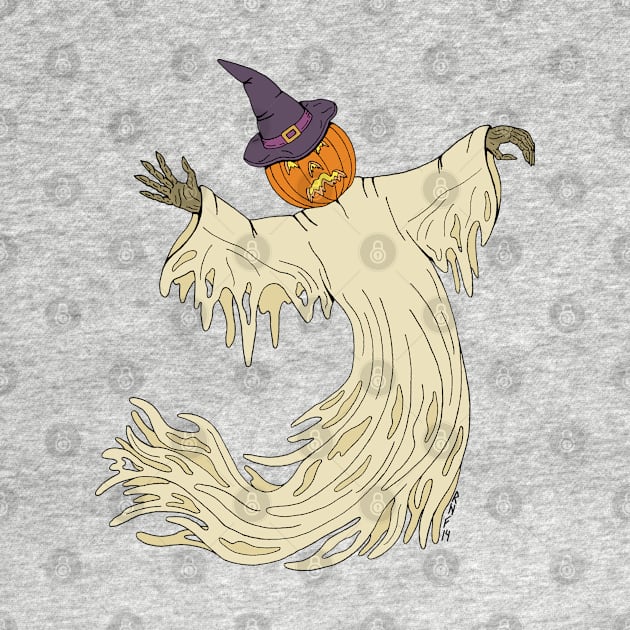 Pumpkin-Headed Ghost by AzureLionProductions